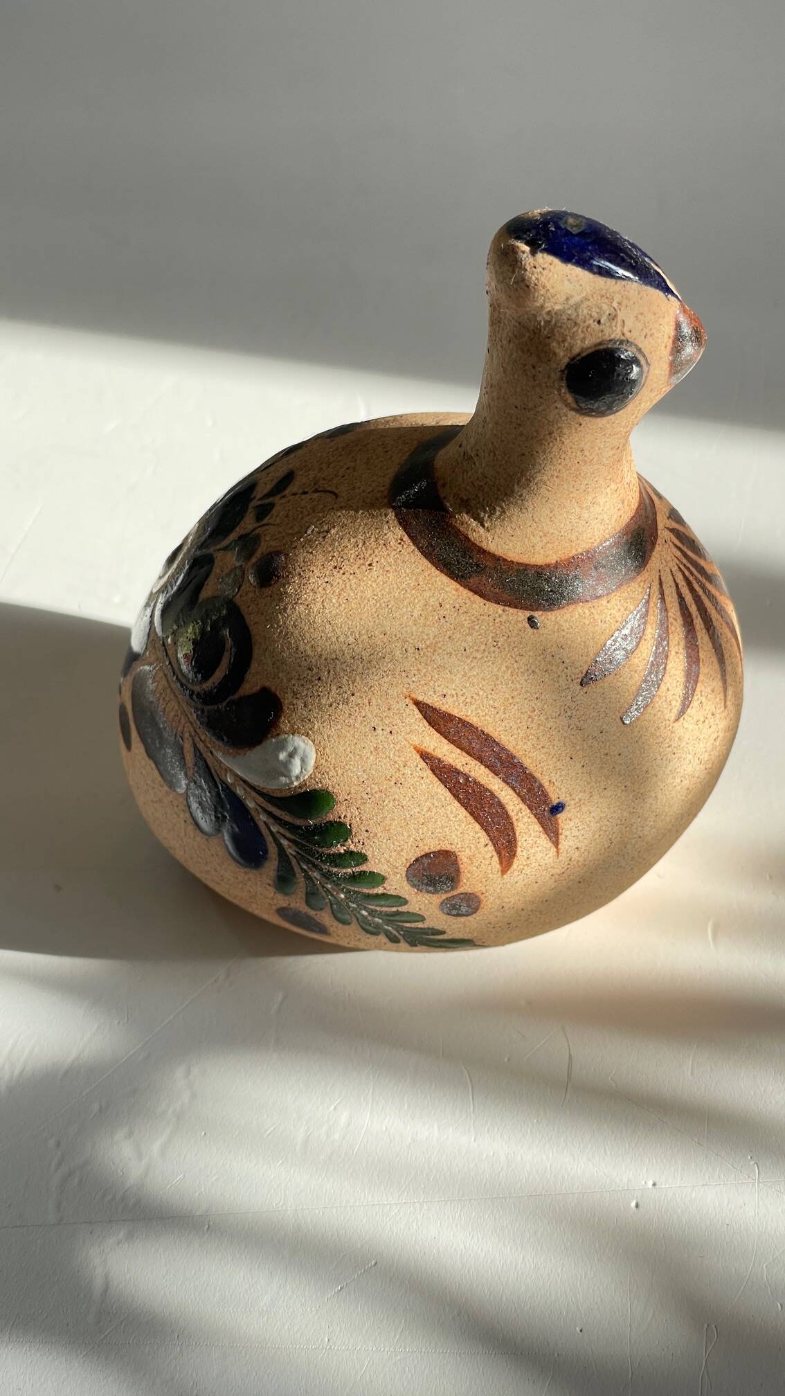 Bird handmade stoneware mexico vintage