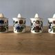 Set de 4 pots à épices en faïence