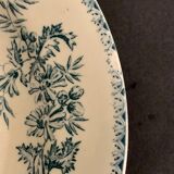 6 old blue flat plates La Samaritane Terre de Fer