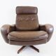 Madsen & Schubell leather armchair with ottoman for Bovenkamp