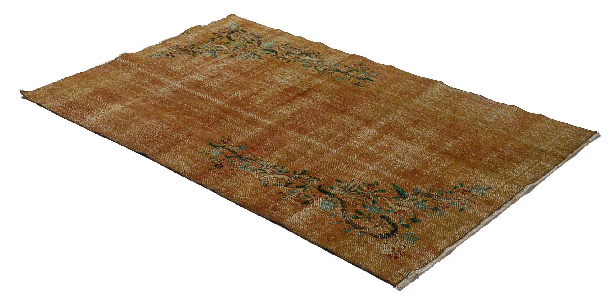 ONE-OF-A-KIND TURKISH HANDWOVEN VINTAGE RUG - RUSTIC VINTAGE CHARM 210X 124