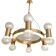 Lustre contemporain de luxe à anneaux avec sphères blanches dégradées par SimoEng