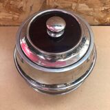 Ancien seau a glace deco maella plastique rouge & chromé made in espagne