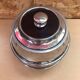 Old deco maella ice bucket red plastic & chrome made in spain