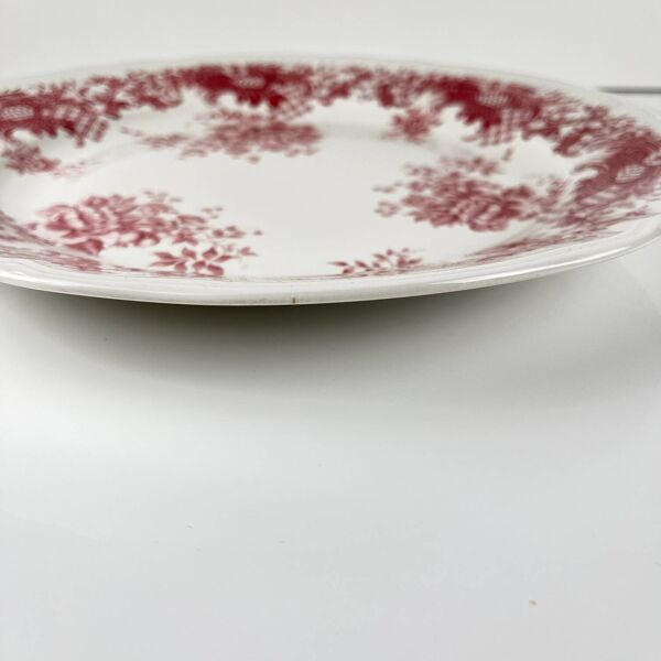 Plat à gateau Villeroy & Boch, modele ''Valeria'', tons rouge
