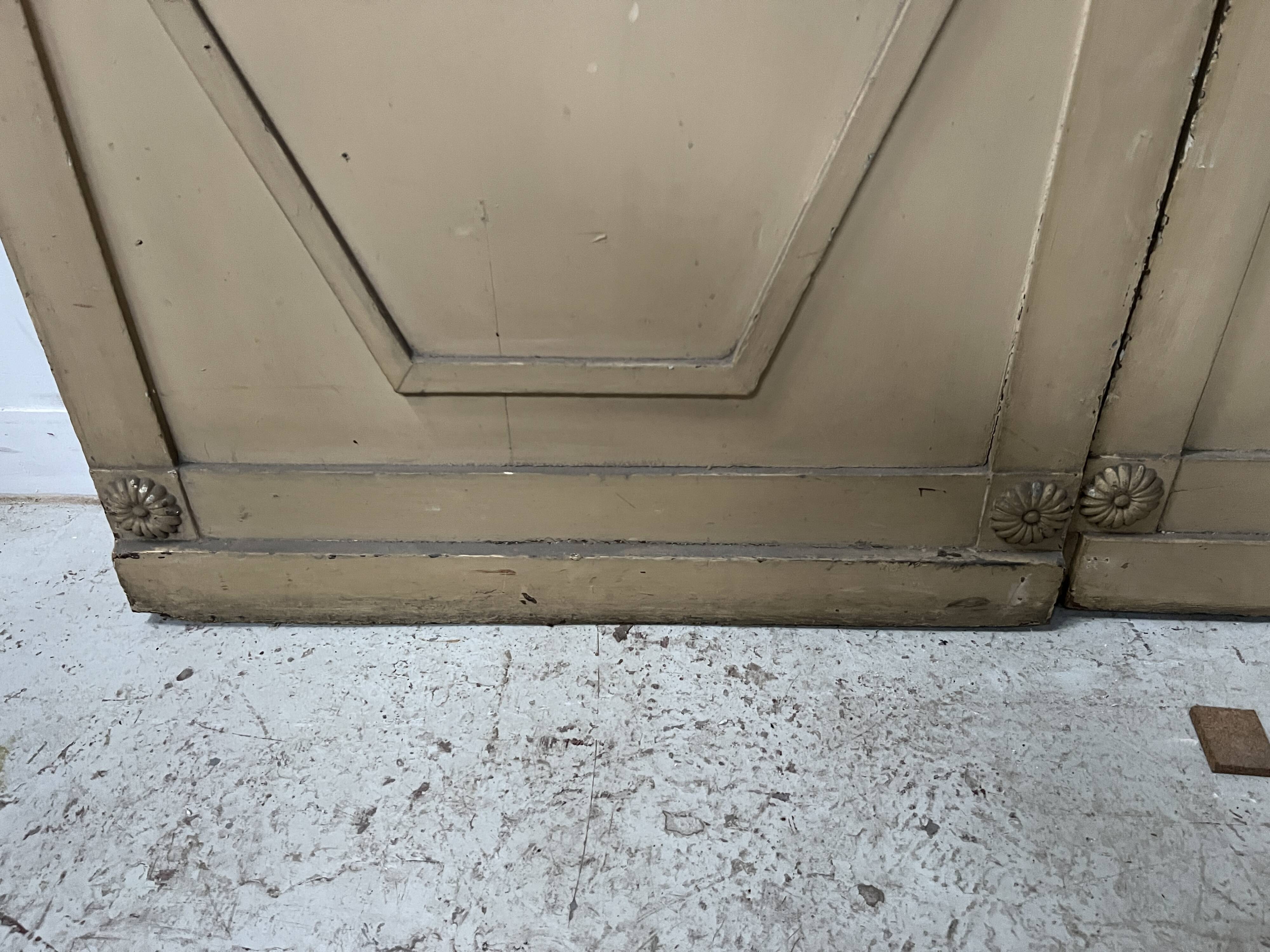 Set of two moulded panel doors from the 19th century.