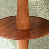 Turned wooden pedestal table