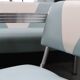 3-seater bench, table and 2 chairs, vintage American dinner style.