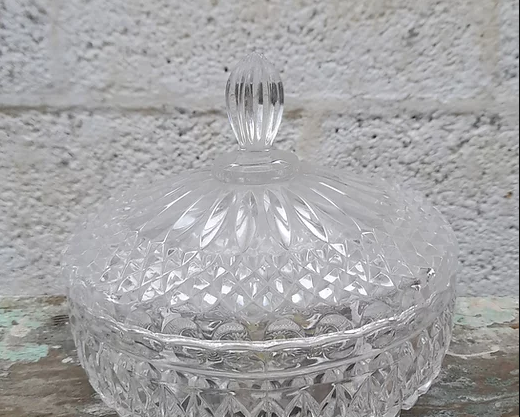 Pressed molded glass bowl