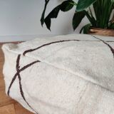 Moroccan Berber pouf White and black