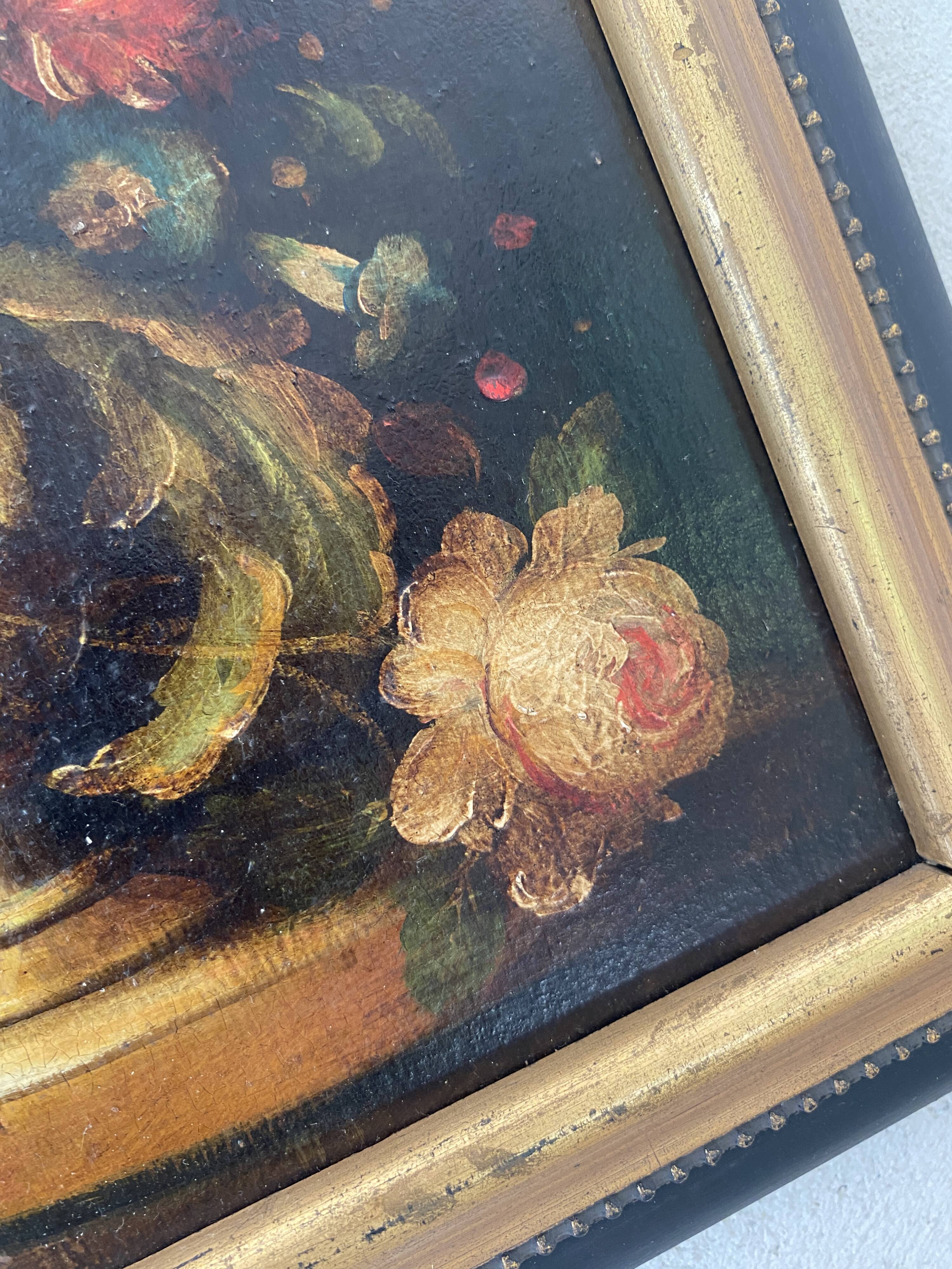 Still life oil on wood panel