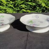 2 coupes montées en porcelaine