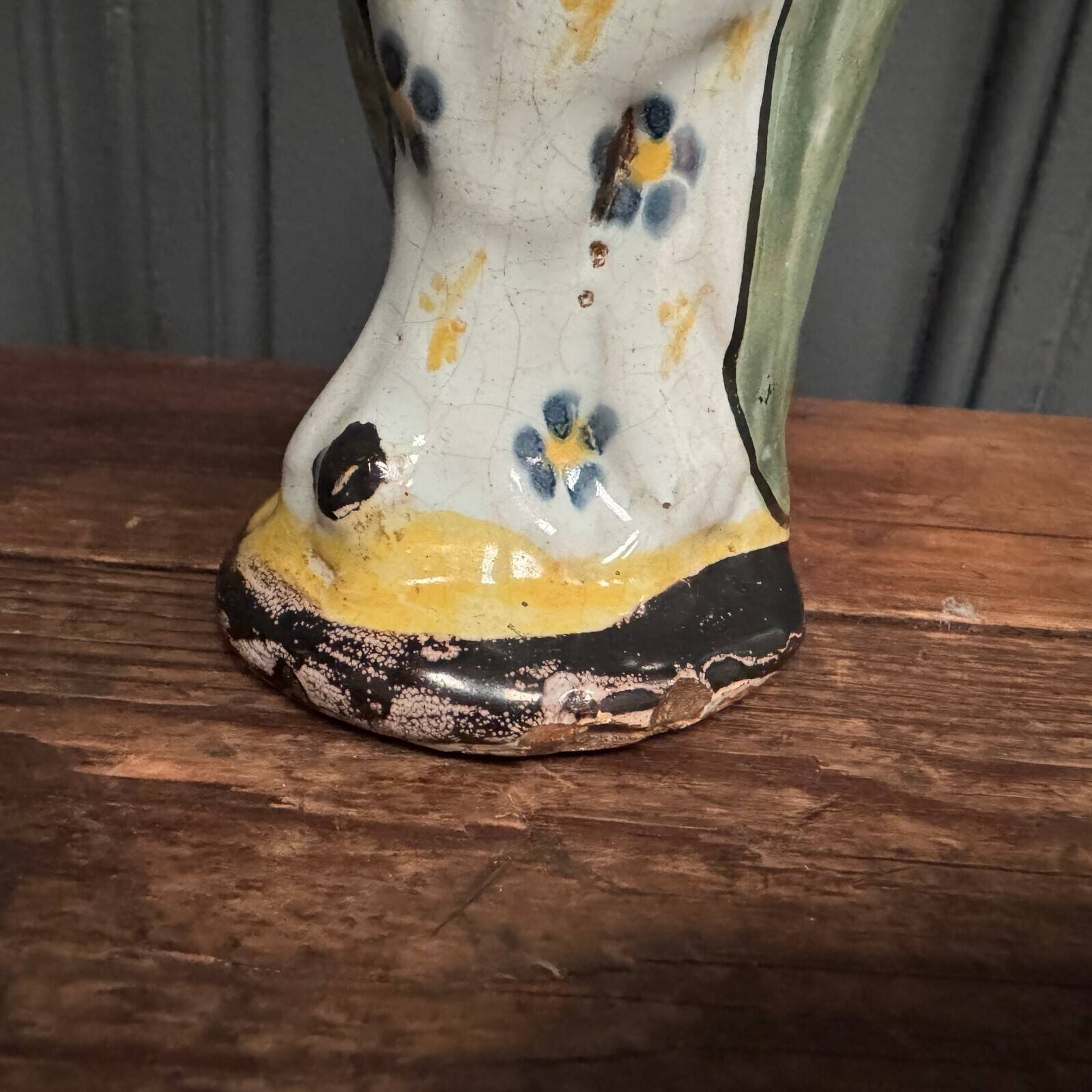 Virgin giving birth in Nevers earthenware, 18th century