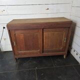 Antique oak sideboard with sliding doors