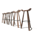 5x Vintage Spanish Brutalist 'Marbella' stool by Confonorm from the 70s