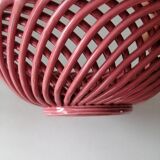 Trellis basket in pink ceramic