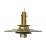 rare danish ceiling lamp by T H Valentiner in brass with 70 cm diameter