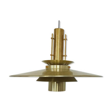 rare danish ceiling lamp by T H Valentiner in brass with 70 cm diameter