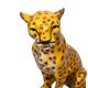 Italian Ceramic Monumental Cheetah Big Cat Statue 1970s