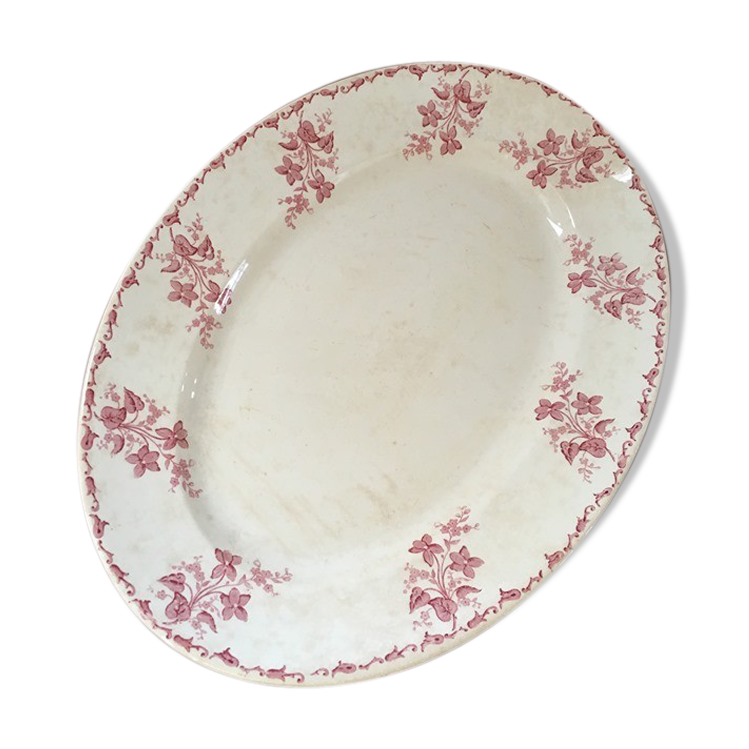 Oval dish Digoin Sarreguemines model "Margot"