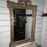 Antique Art Nouveau gilded mirror, 138cm