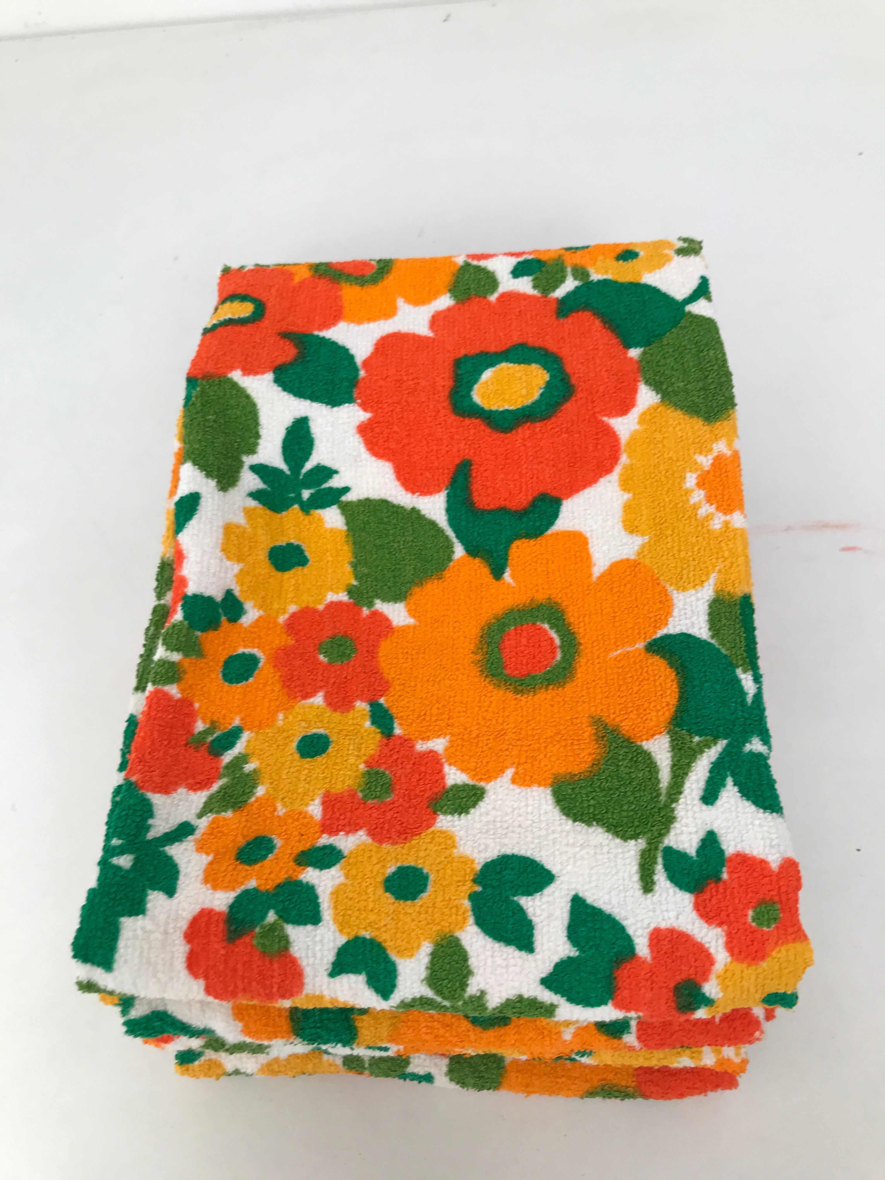 Set of 5 hand towel towels 70s