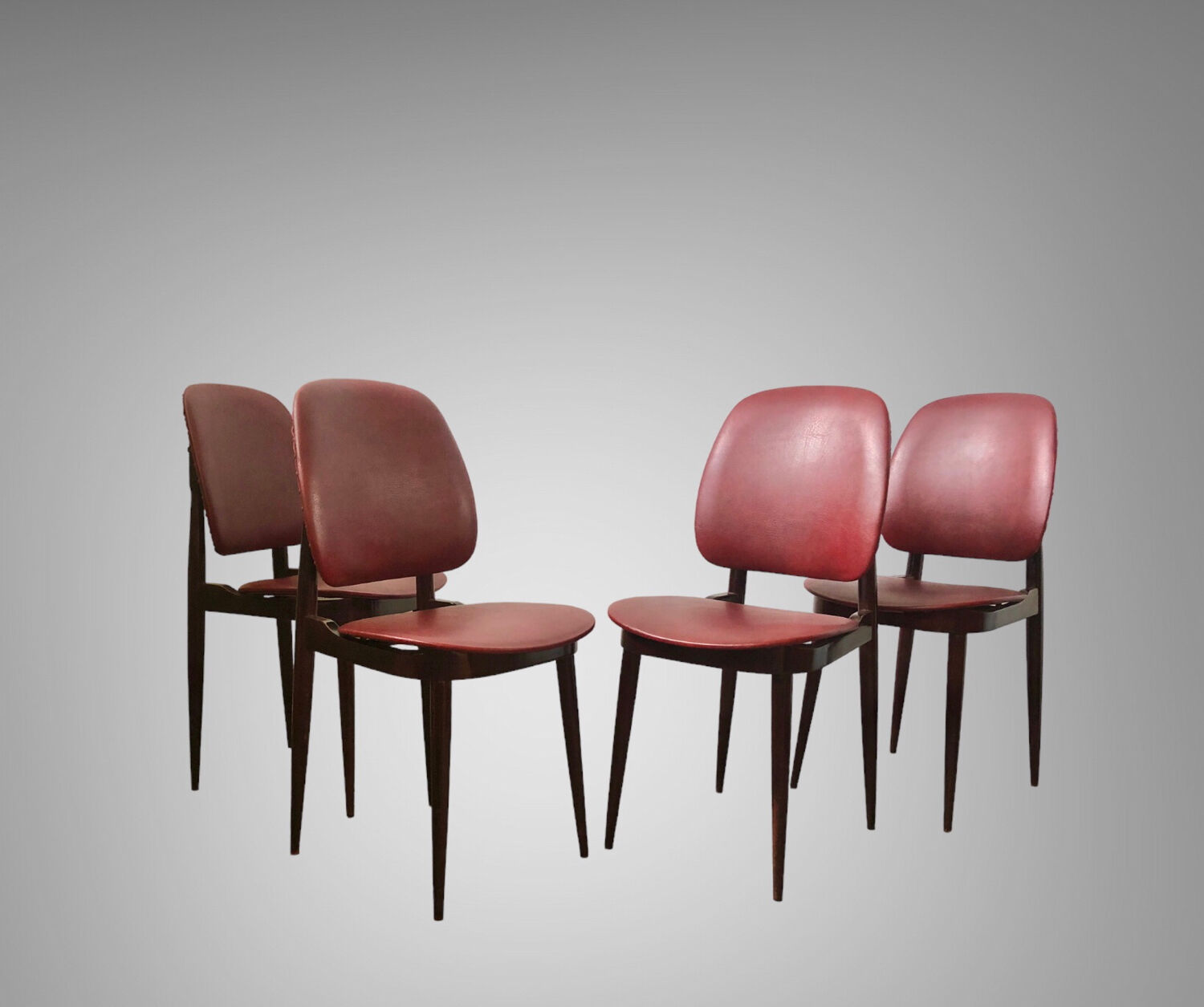 Set of 4 design chairs Pegasus vintage Baumann edition 1960s