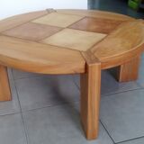 Solid elm coffee table 1970