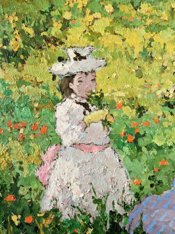 Suzanne Eisendieck (1908-1998) - Oil on canvas - "Sunday in the fields" - Signed