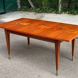 Scandinavian solid wood and rosewood dining table 1960