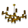 Gaetano Sciolari geometric chandelier, 19 lights, Italy, 1970s