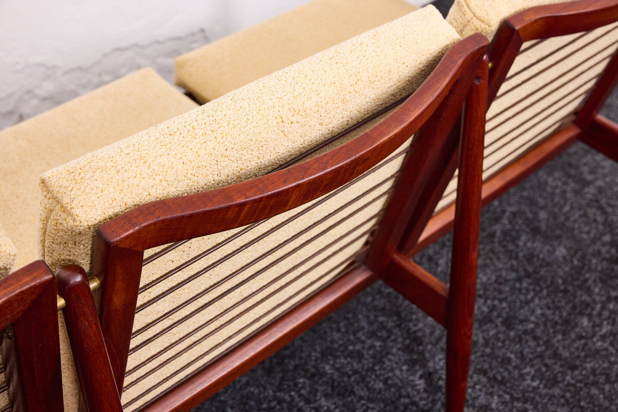 Arne Vodder, mid-century three-seater teak sofa, Glostrup 1960s