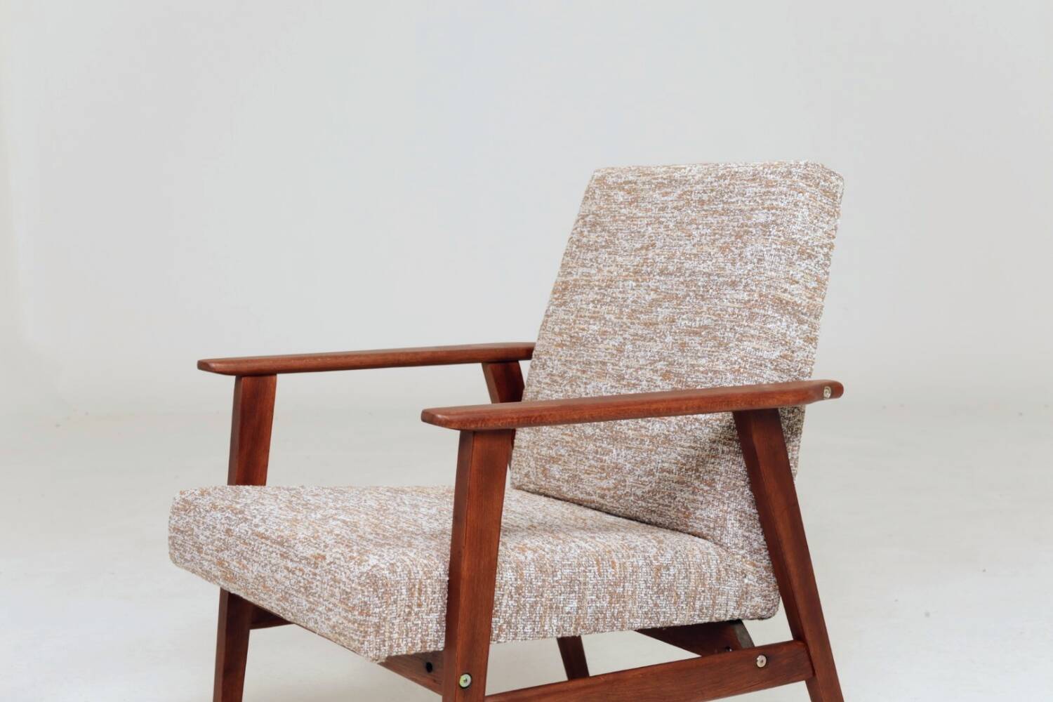 Vintage mid-century brown granola armchair 1970