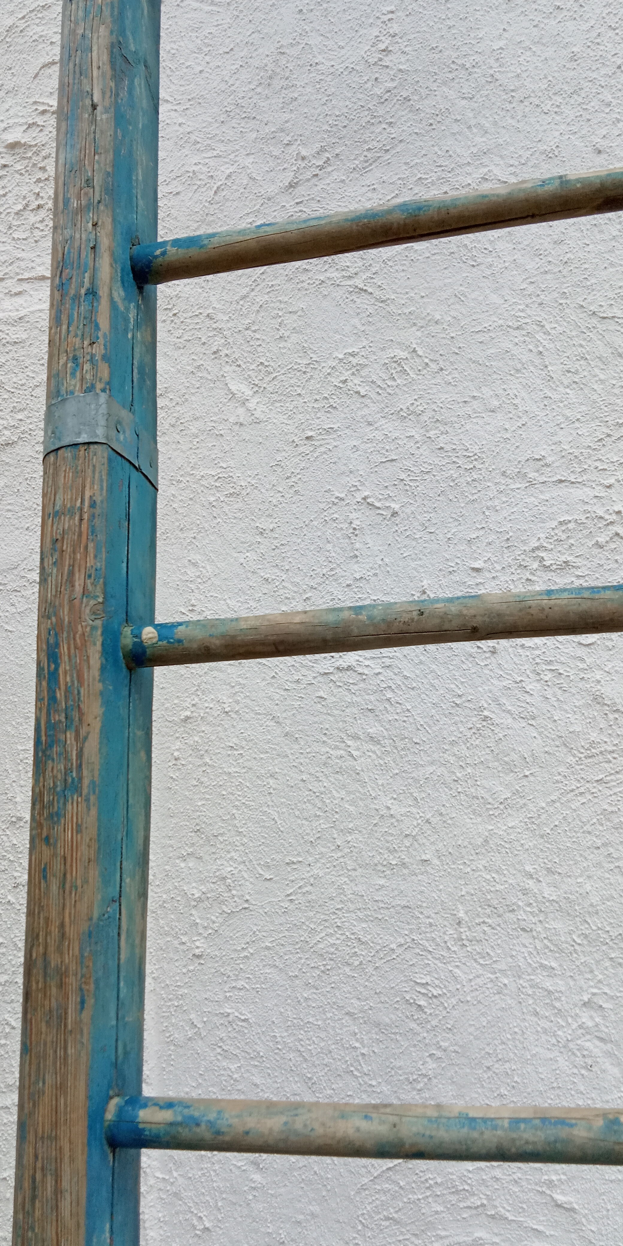 Farm ladder 3.5 m blue patina