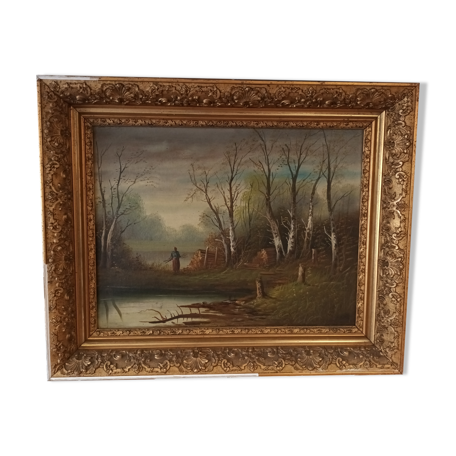 Tableau sous bois XIX ème