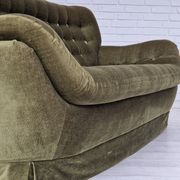 1970s, Swedish design by Swedfurn, Slätta Möbler, 3 seater sofa, vintage velour.
