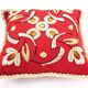 Floral decorative cushion | Wool embroidery | 70s