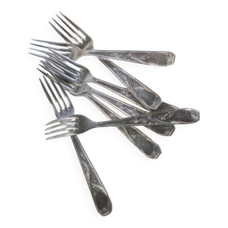 Set of 7 metal forks "Hortense"
