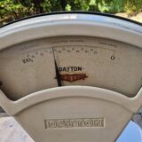 Antique Testut Dayton white bakelite grocery scale, 1960s