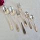 Housewife old cutlery in silver metal X12 people