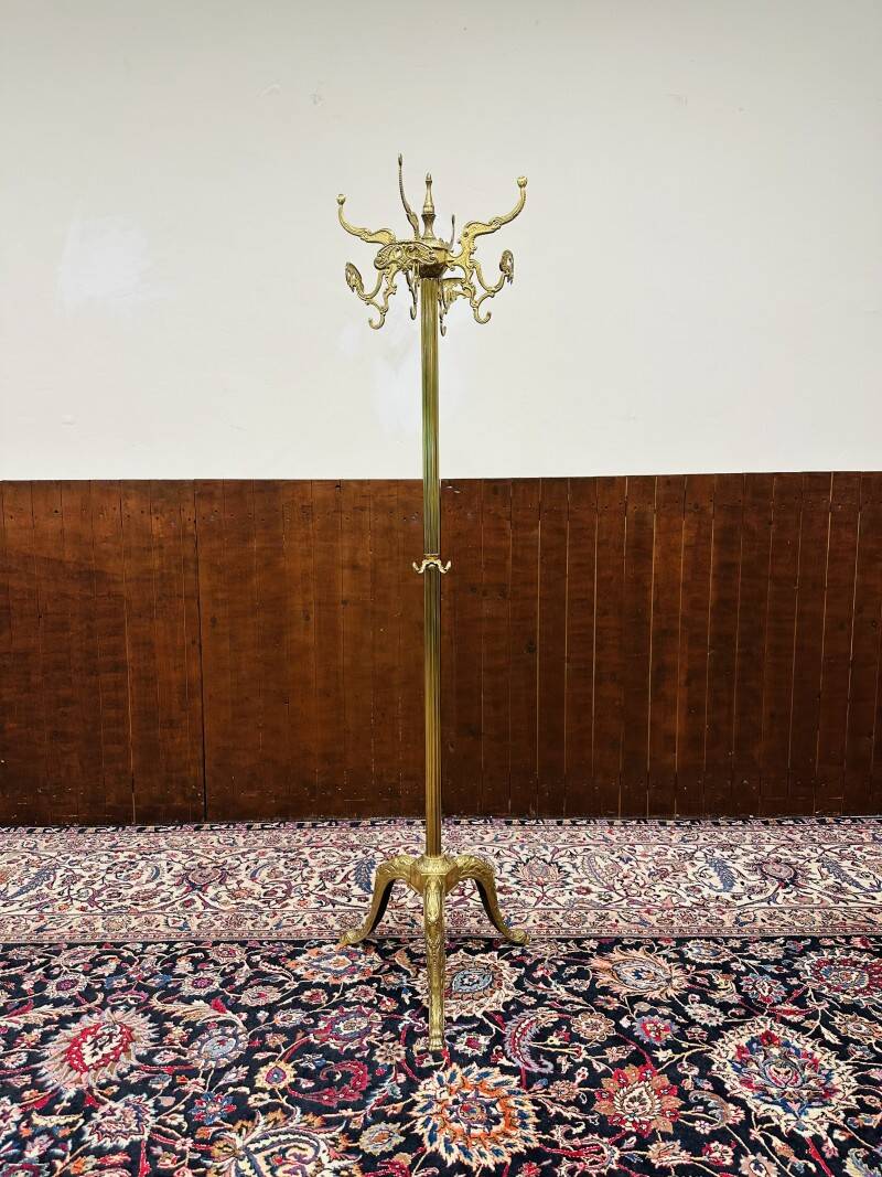 Classic brass coat rack