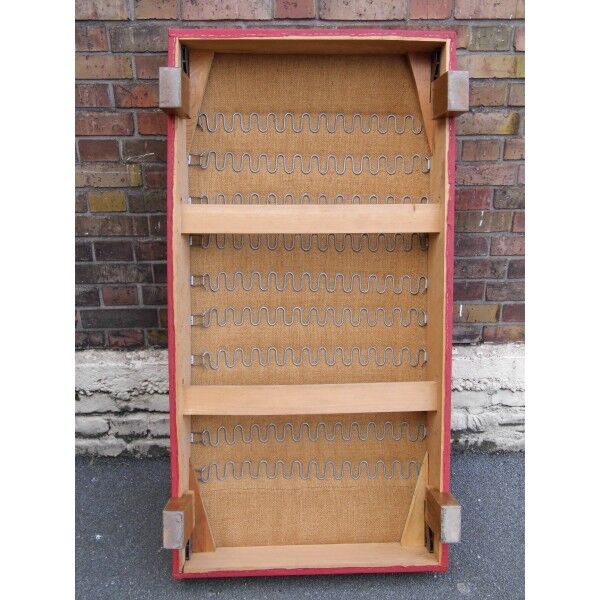 Meridienne vintage bench seat years 50 60 skai Red