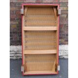 Meridienne vintage bench seat years 50 60 skai Red