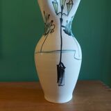 Vase en céramique vintage art Provencal , Lavandou