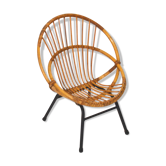 Fauteuil rotin enfant années 60