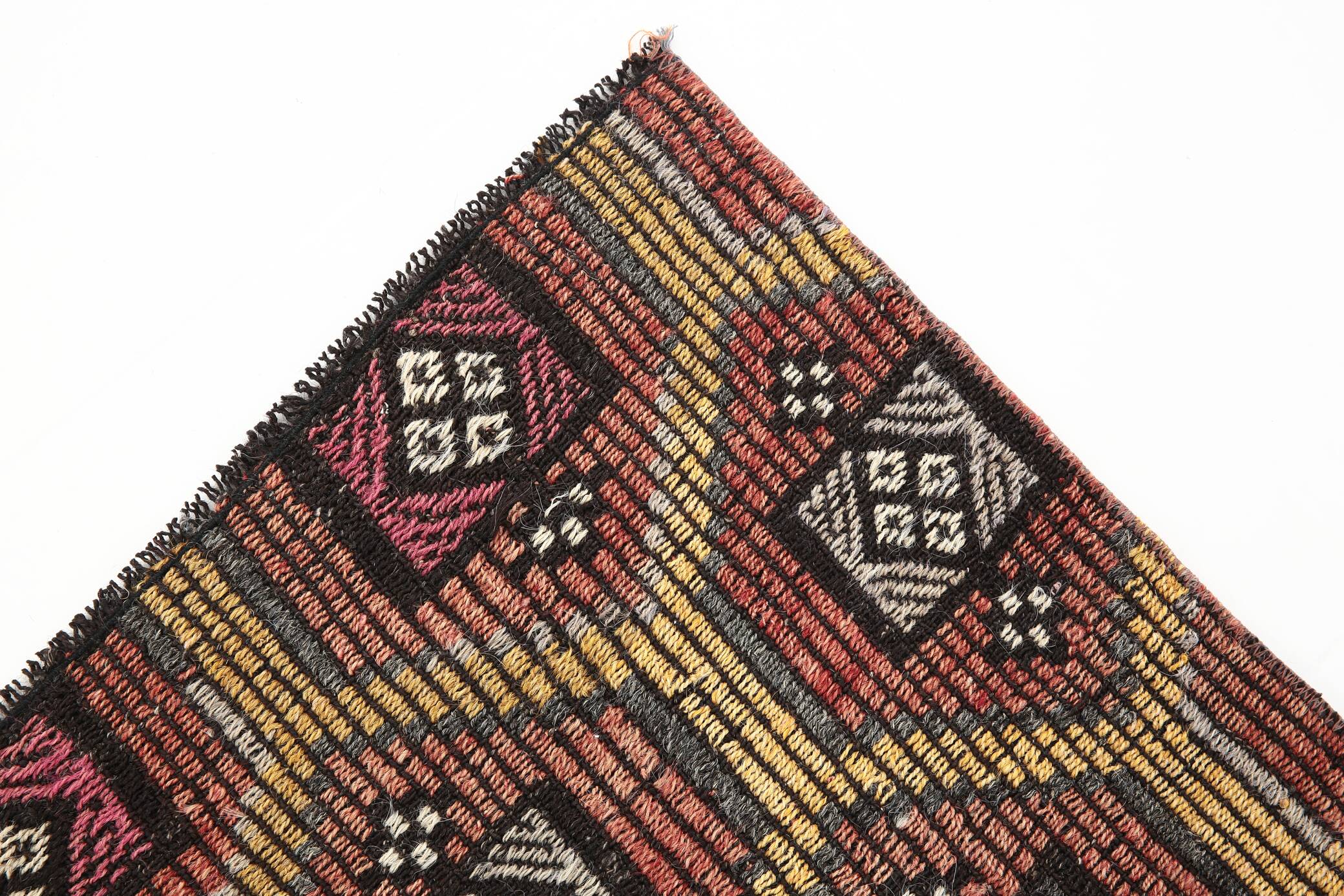 2x7 kilim handmade vintage distressed kilim runner, 61x214 cm