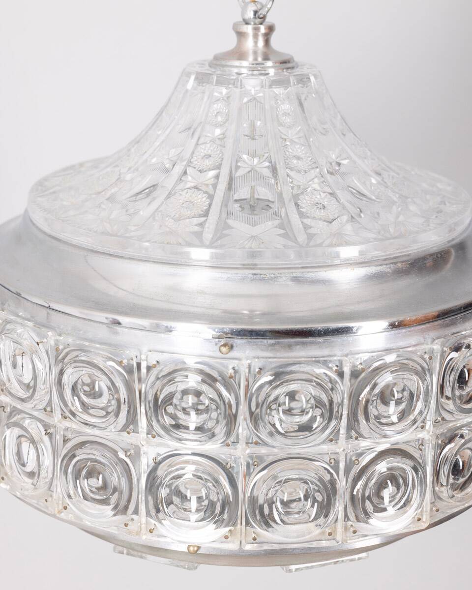 Vintage 60s crystal chandelier decorated design kinkeldey