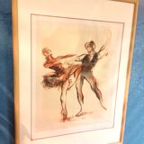 Drawing "Ballet" Paris Opera 1948