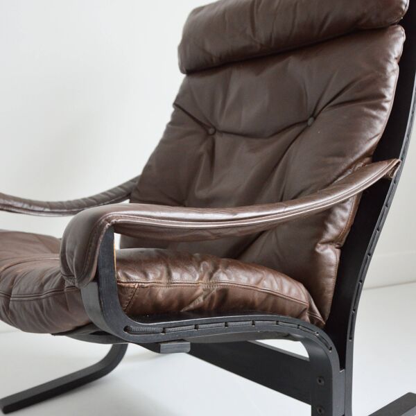 Fauteuil Siesta avec son ottoman par Ingmar Relling pour Westnofa 1960s