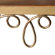 Vintage 50s wooden and metal rolling side table